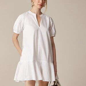 NWT J. Crew Delilah dress in cotton poplin in White S
